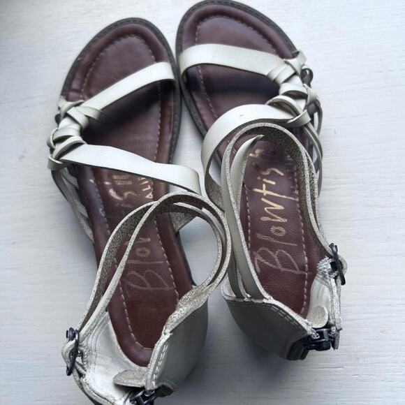 Women's Blowfish white and brown size 10 Sandals - Picture 1 of 4